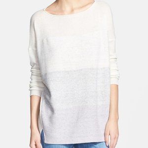 Vince Ombre Cashmere Sweater Wisteria Gray Ivory